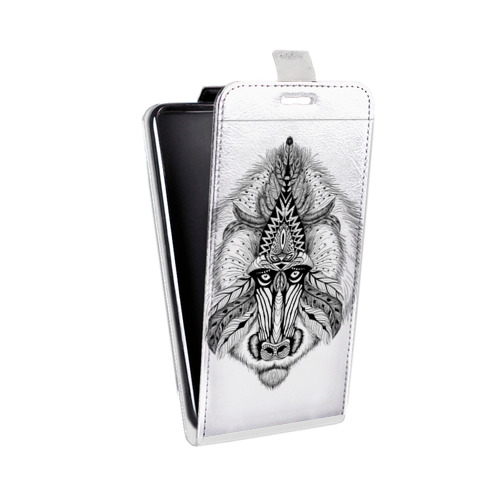 Дизайнерский вертикальный чехол-книжка для LG X Style Животный арт