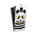 Дизайнерский вертикальный чехол-книжка для HTC Desire 400 Прозрачные панды