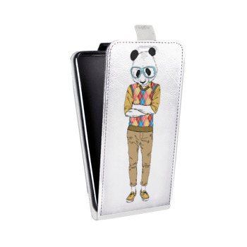 Дизайнерский вертикальный чехол-книжка для Iphone 5s Панды (на заказ)