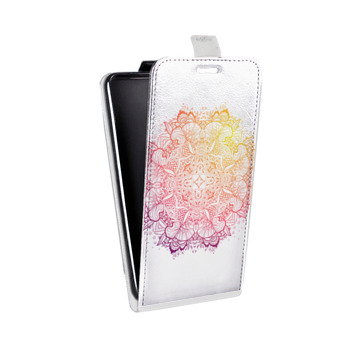 Дизайнерский вертикальный чехол-книжка для Samsung Galaxy A5 (2016) Прозрачные мандалы (на заказ)