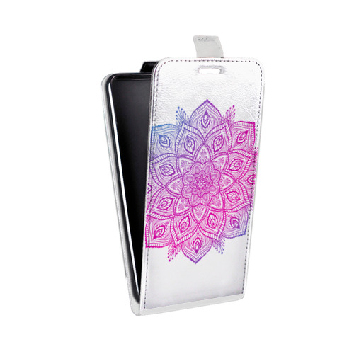 Дизайнерский вертикальный чехол-книжка для LG G3 (Dual-LTE) Прозрачные мандалы
