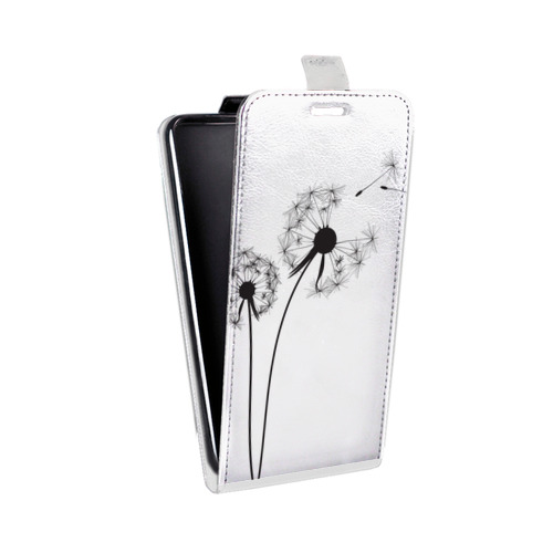 Дизайнерский вертикальный чехол-книжка для Samsung Galaxy Core Прозрачные принты