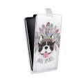 Дизайнерский вертикальный чехол-книжка для LG K10 Собаки 