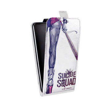 Дизайнерский вертикальный чехол-книжка для Samsung Galaxy S6 Edge Отряд самоубийц (на заказ)