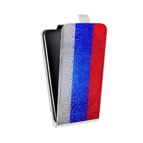 Дизайнерский вертикальный чехол-книжка для Alcatel 1X Российский флаг