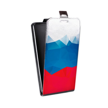 Дизайнерский вертикальный чехол-книжка для Huawei Honor 8s Российский флаг (на заказ)