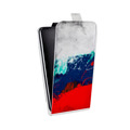 Дизайнерский вертикальный чехол-книжка для Alcatel One Touch Idol Ultra Российский флаг