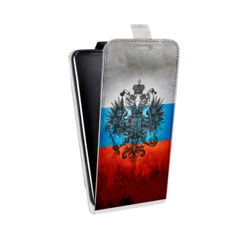 Дизайнерский вертикальный чехол-книжка для Huawei Honor Play Российский флаг (на заказ)