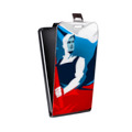 Дизайнерский вертикальный чехол-книжка для Alcatel Pop 4 Российский флаг