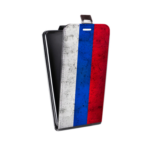 Дизайнерский вертикальный чехол-книжка для Samsung Galaxy M51 Российский флаг