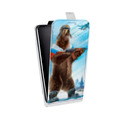 Дизайнерский вертикальный чехол-книжка для Samsung Galaxy M51 Российский флаг