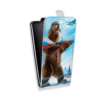 Дизайнерский вертикальный чехол-книжка для Iphone 5s Российский флаг (на заказ)