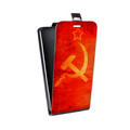 Дизайнерский вертикальный чехол-книжка для HTC Desire Eye Флаг СССР 