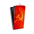 Дизайнерский вертикальный чехол-книжка для LG Joy Флаг СССР 