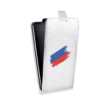 Дизайнерский вертикальный чехол-книжка для Sony Xperia E4g Российский флаг (на заказ)