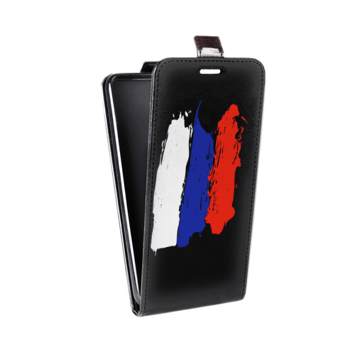 Дизайнерский вертикальный чехол-книжка для Iphone 12 Mini Российский флаг