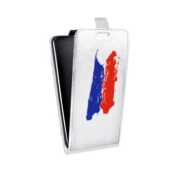 Дизайнерский вертикальный чехол-книжка для Samsung Galaxy S6 Edge Российский флаг (на заказ)