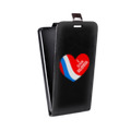 Дизайнерский вертикальный чехол-книжка для HTC Desire 12 Plus Российский флаг