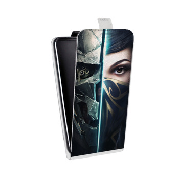 Дизайнерский вертикальный чехол-книжка для Samsung Galaxy Alpha Dishonored 2 (на заказ)