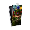 Дизайнерский вертикальный чехол-книжка для Samsung Galaxy Core League of Legends