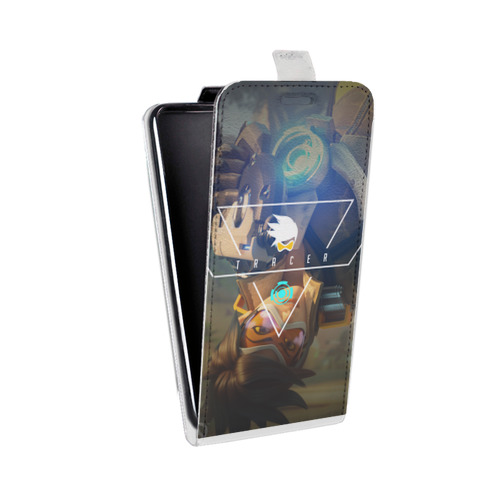 Дизайнерский вертикальный чехол-книжка для Samsung Galaxy Core Overwatch