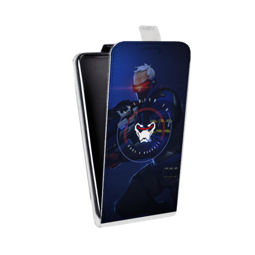 Дизайнерский вертикальный чехол-книжка для LG K10 (2017) Overwatch
