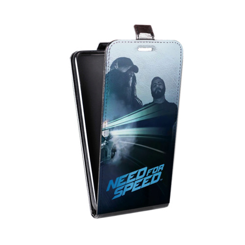 Дизайнерский вертикальный чехол-книжка для Samsung Galaxy J7 Need For Speed