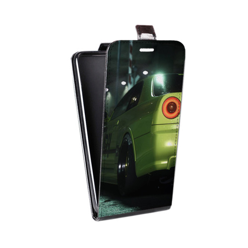 Дизайнерский вертикальный чехол-книжка для Iphone 12 Mini Need For Speed
