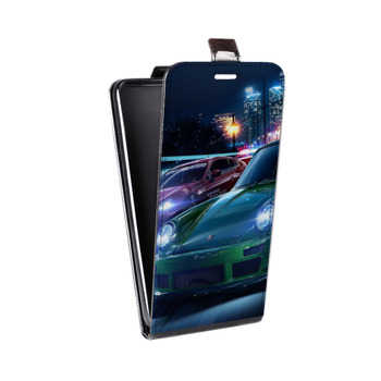 Дизайнерский вертикальный чехол-книжка для Huawei P9 Lite Need For Speed (на заказ)