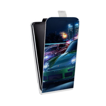 Дизайнерский вертикальный чехол-книжка для Huawei Honor 7A Pro Need For Speed (на заказ)