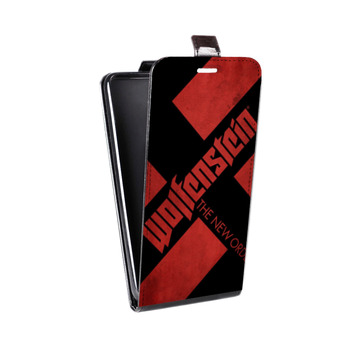 Дизайнерский вертикальный чехол-книжка для Iphone 7 Wolfenstein (на заказ)