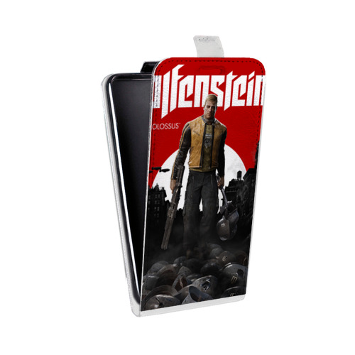 Дизайнерский вертикальный чехол-книжка для Alcatel Pixi 4 (5) Wolfenstein