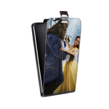 Дизайнерский вертикальный чехол-книжка для Alcatel One Touch Pop D5 Красавица и Чудовище (на заказ)
