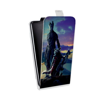 Дизайнерский вертикальный чехол-книжка для Samsung Galaxy S6 Edge Стражи Галактики (на заказ)