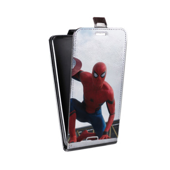Дизайнерский вертикальный чехол-книжка для Alcatel One Touch Pop D5 Человек-паук (на заказ)