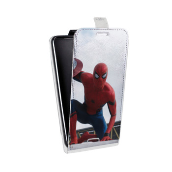 Дизайнерский вертикальный чехол-книжка для Sony Xperia E4g Человек-паук (на заказ)