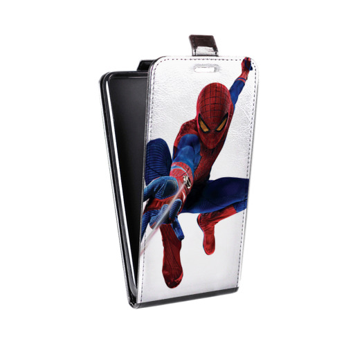 Дизайнерский вертикальный чехол-книжка для Alcatel Pop 4 Человек-паук