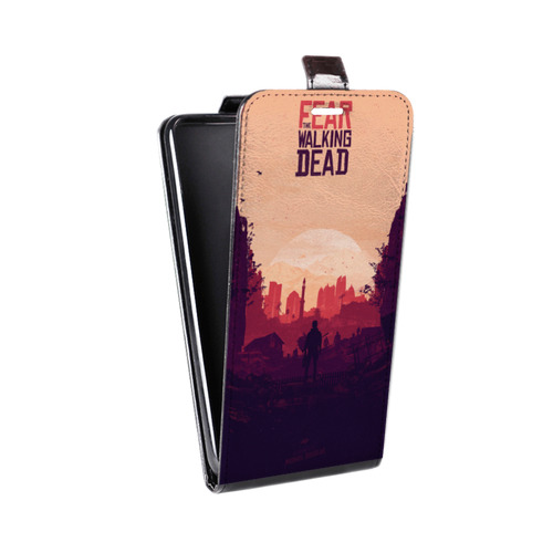 Дизайнерский вертикальный чехол-книжка для LG Optimus G2 mini Ходячие Мертвецы