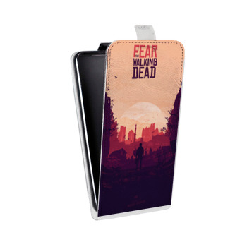 Дизайнерский вертикальный чехол-книжка для Samsung Galaxy S6 Edge Ходячие Мертвецы (на заказ)