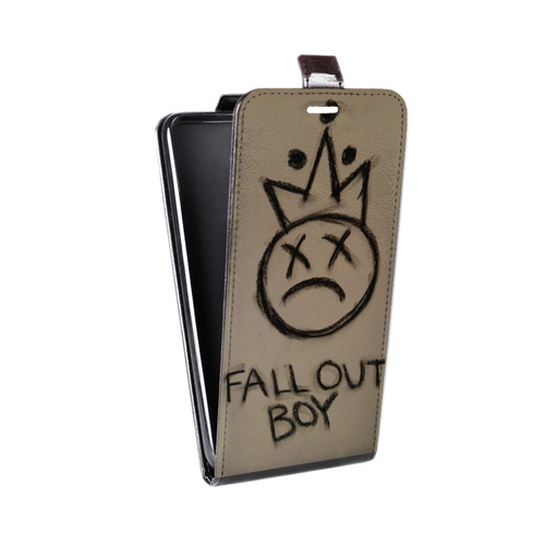 Дизайнерский вертикальный чехол-книжка для Samsung Galaxy J7 Fall Out Boy