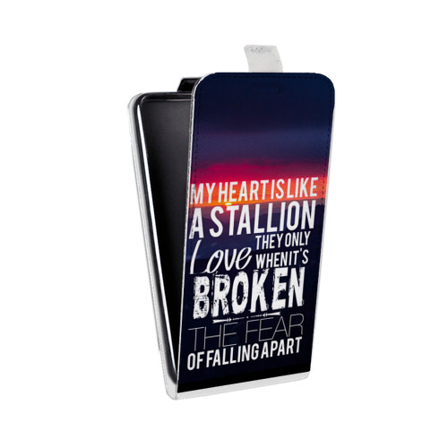 Дизайнерский вертикальный чехол-книжка для Alcatel Shine Lite Fall Out Boy