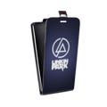 Дизайнерский вертикальный чехол-книжка для LG X Style Linkin Park