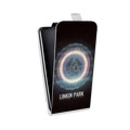 Дизайнерский вертикальный чехол-книжка для LG K4 Linkin Park