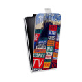 Дизайнерский вертикальный чехол-книжка для Huawei Honor 6 Plus RadioHead