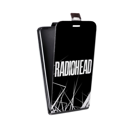 Дизайнерский вертикальный чехол-книжка для HTC One M9+ RadioHead