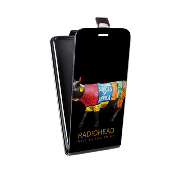 Дизайнерский вертикальный чехол-книжка для Alcatel One Touch Pop D5 RadioHead (на заказ)
