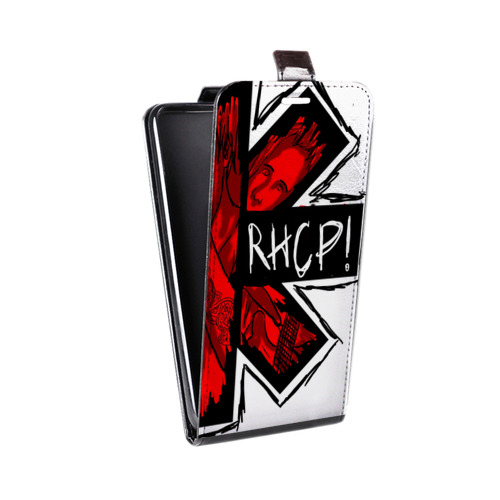 Дизайнерский вертикальный чехол-книжка для LG K10 Red Hot Chili Peppers
