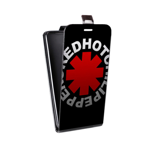 Дизайнерский вертикальный чехол-книжка для Motorola Moto E7 Plus Red Hot Chili Peppers