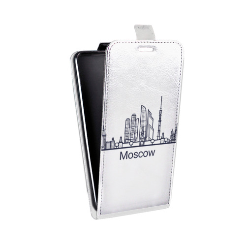 Дизайнерский вертикальный чехол-книжка для Huawei P30 Москва