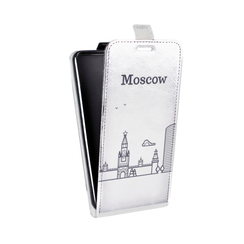 Дизайнерский вертикальный чехол-книжка для Huawei Y6 (2019) Москва